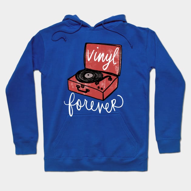 Record Player: Vintage Vinyl Forever Turntable Hoodie by Tessa McSorley